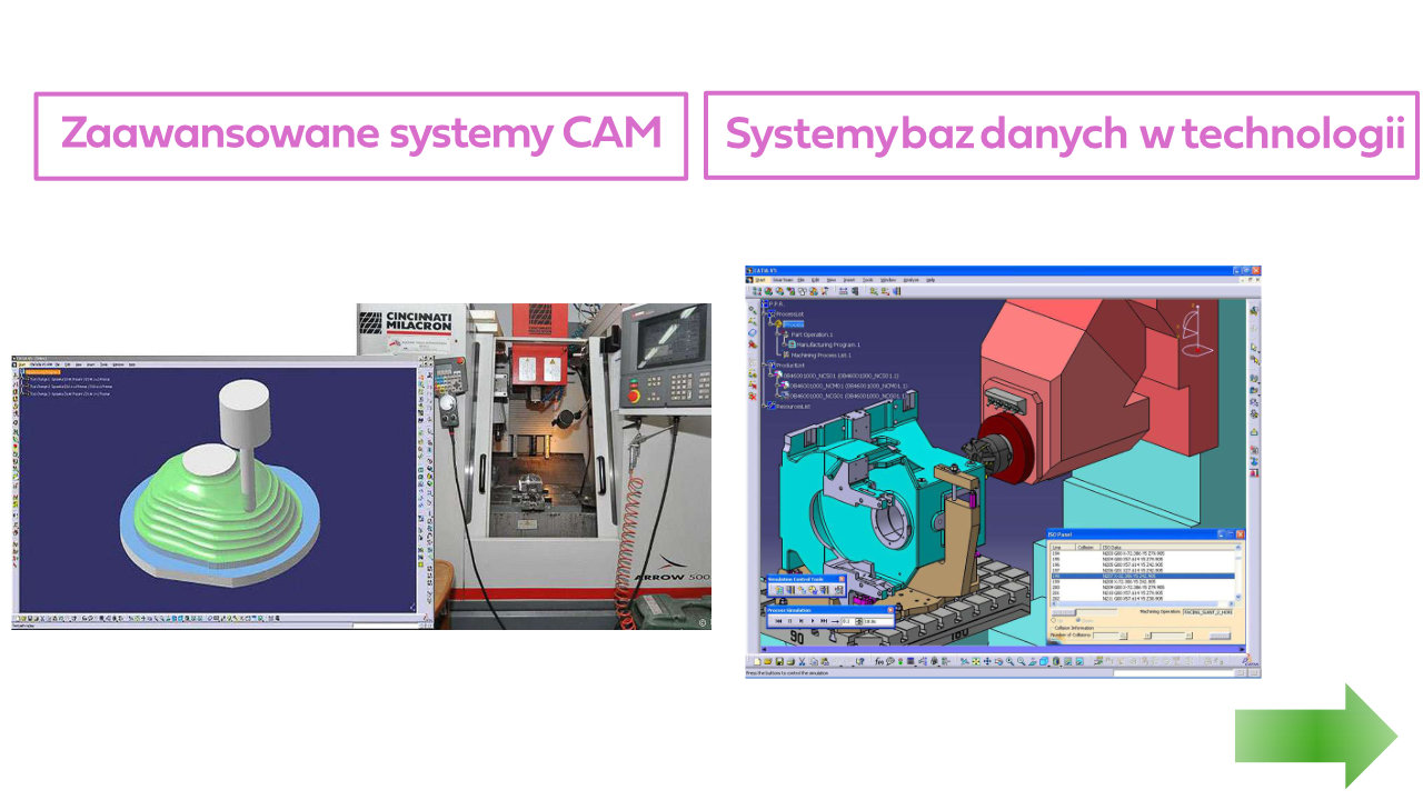 Zaawansowane systemy CAM.  Systemy baz danych w technologii.