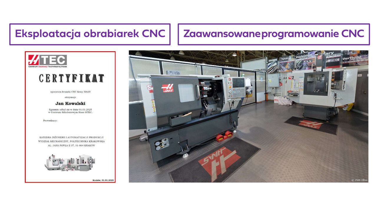 Eksploatacja obrabiarek CNC.  Zaawansowane programowanie CNC.
